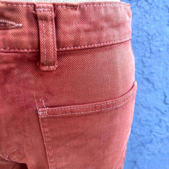 Vintage 70s Levis Patch Pocket Cropped Jeans in Peach Orange Size Xs/S Size 28 - Picture 9 of 9
